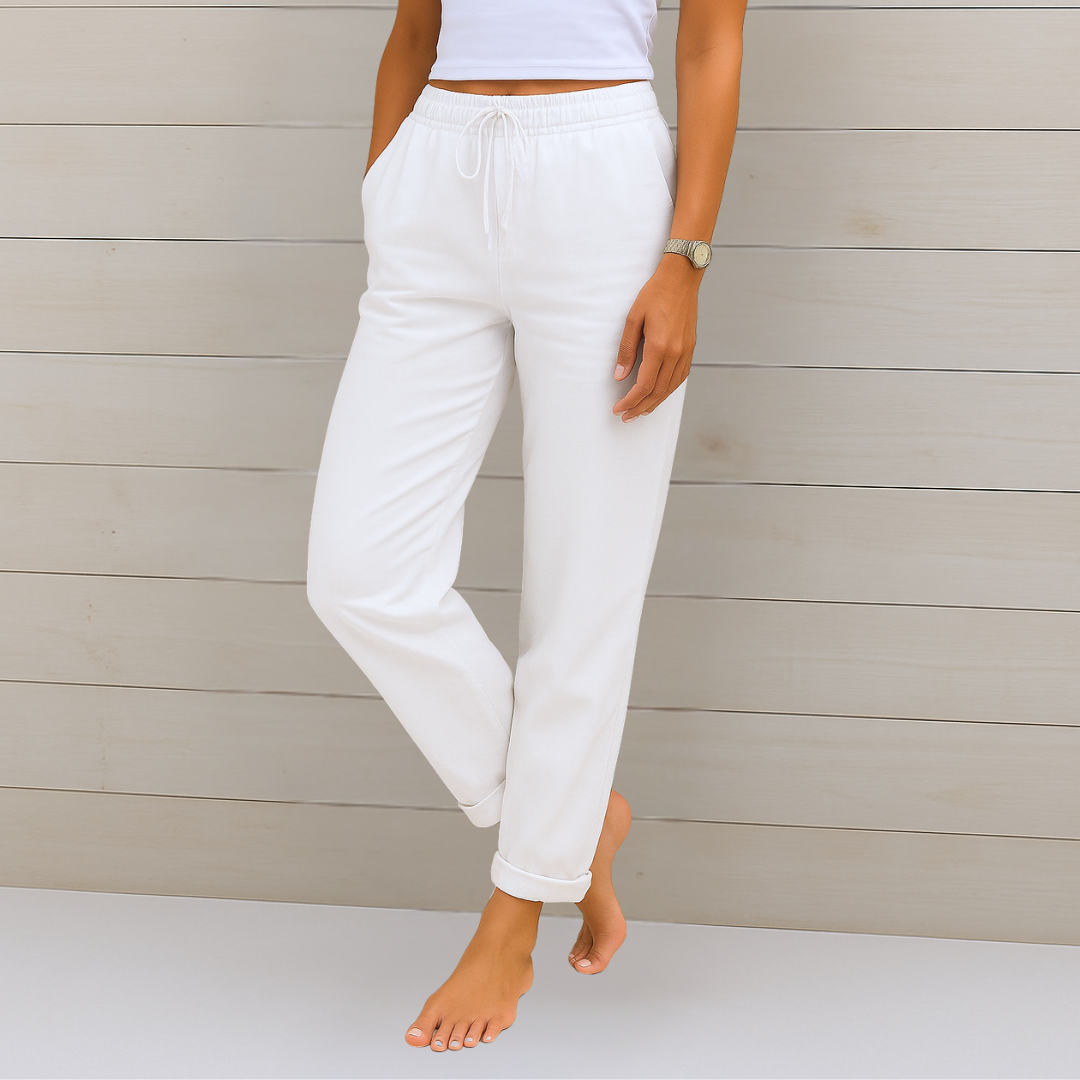 May | Elastische Premium-Leinenhose für Damen