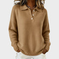 Olivia | Weicher Strickpullover mit Polo-Kragen