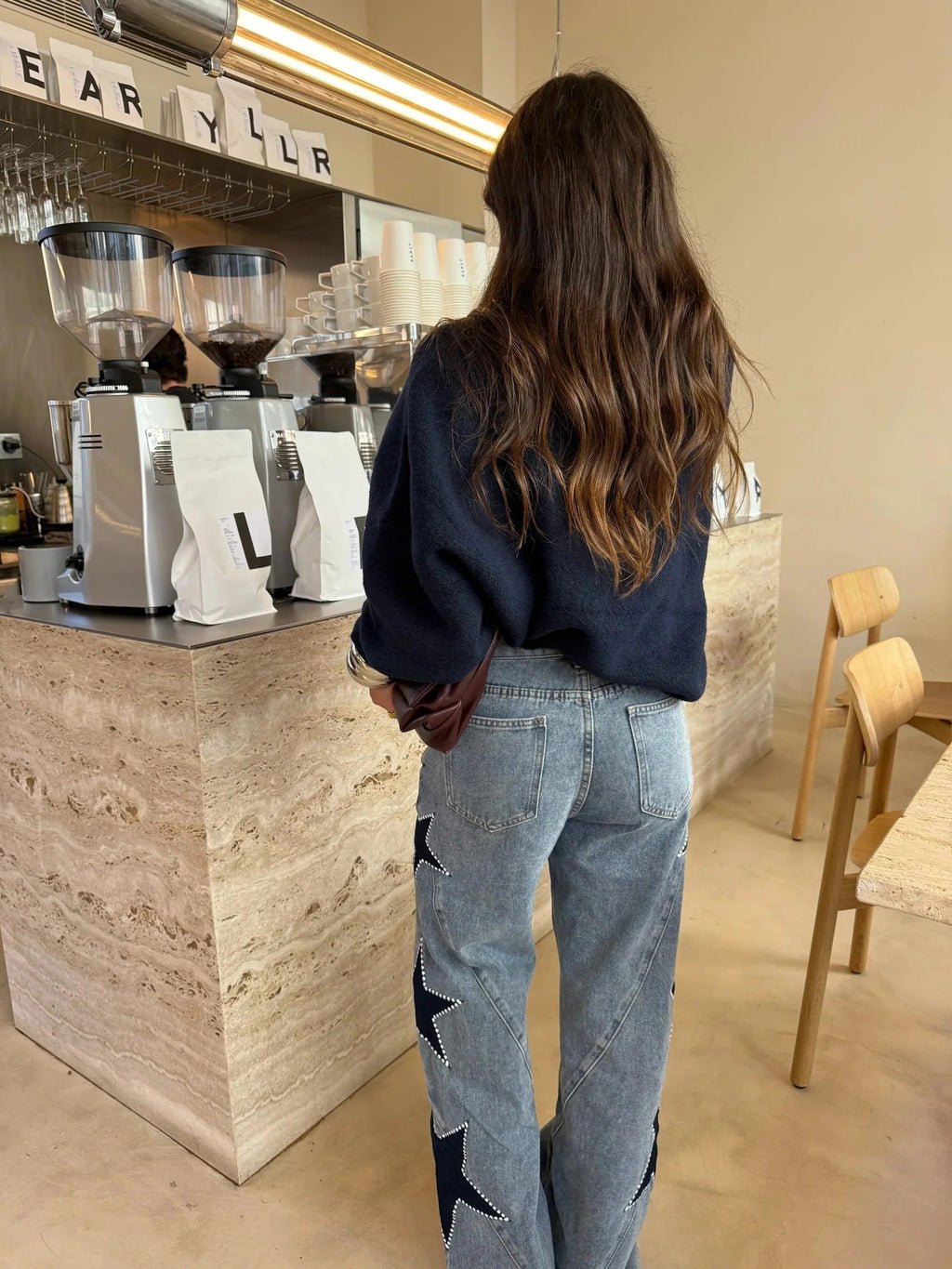 Melissa | Gerade Casual-Jeans mit Sternen